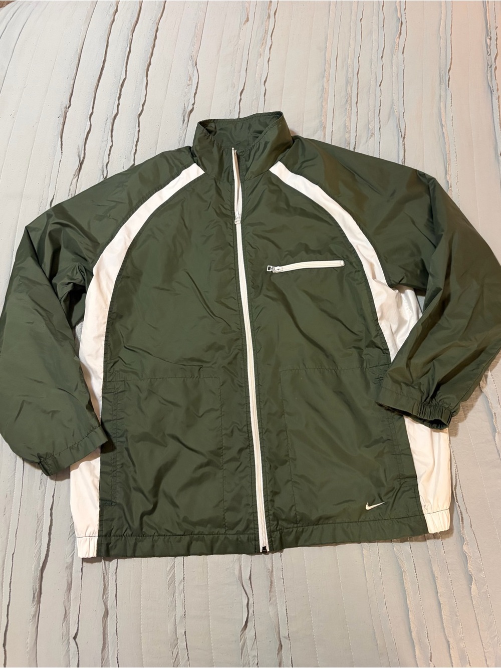 Vintage Nike Olive Men's Windbreaker Jacket | Size L